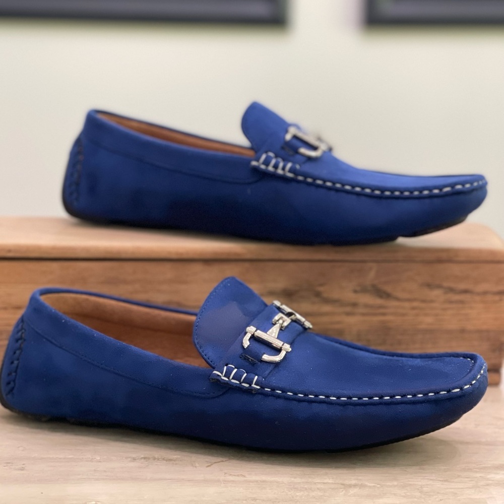 Blue Suede Loafers